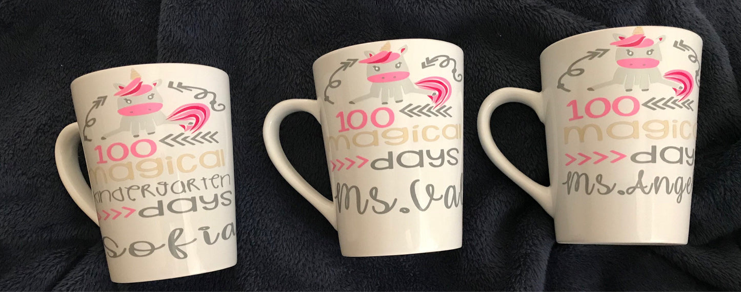 100 magical days of school coffee mugs
