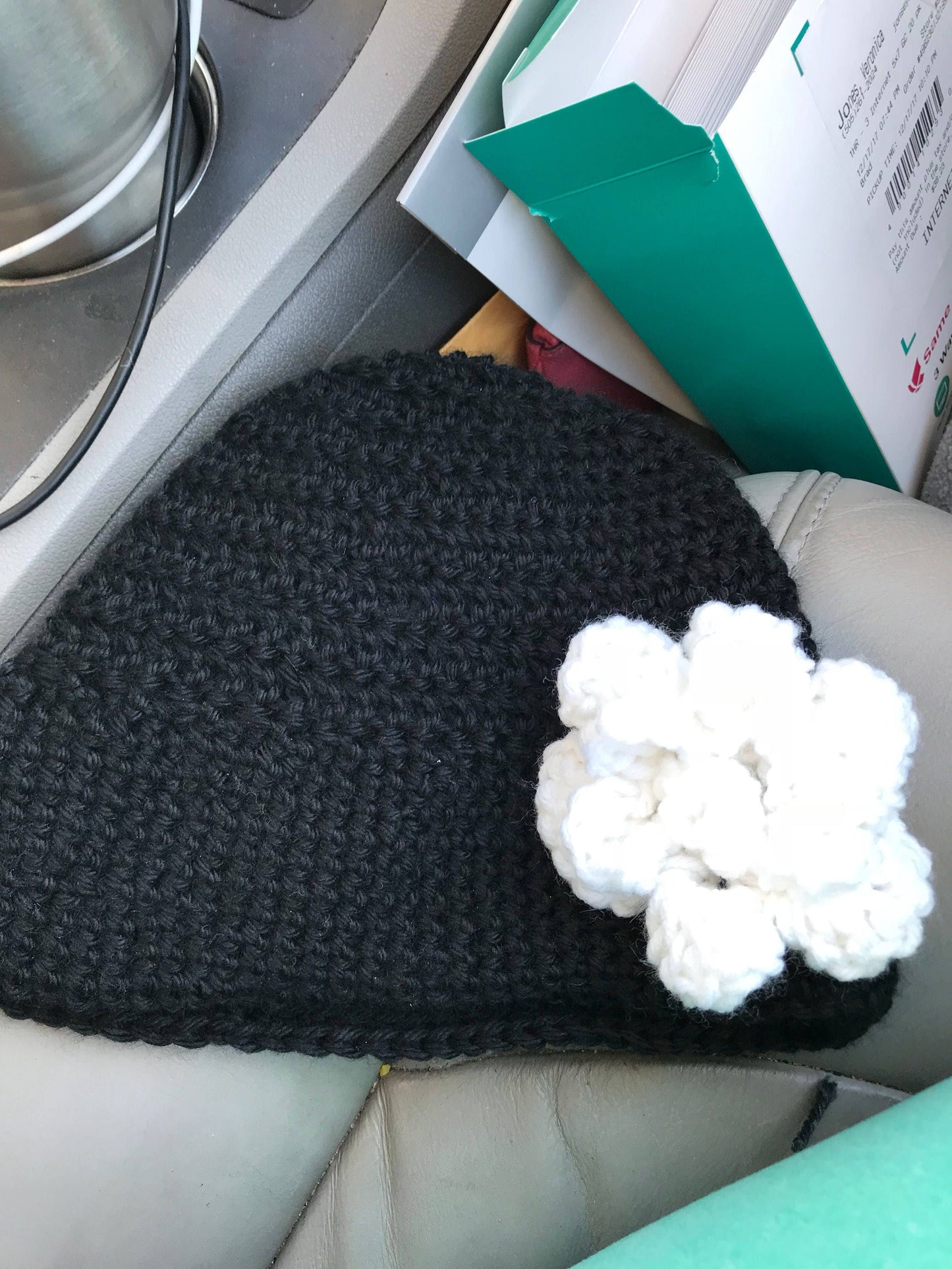 Regular beanie (available with any color, size and flower)