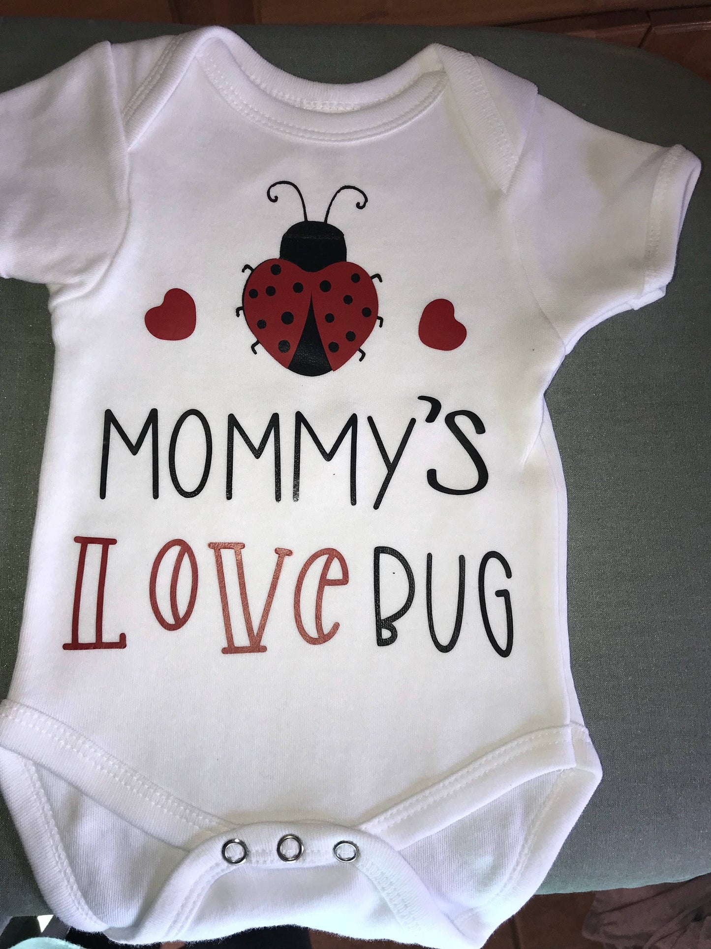 Mommy's love bug valentines onesie