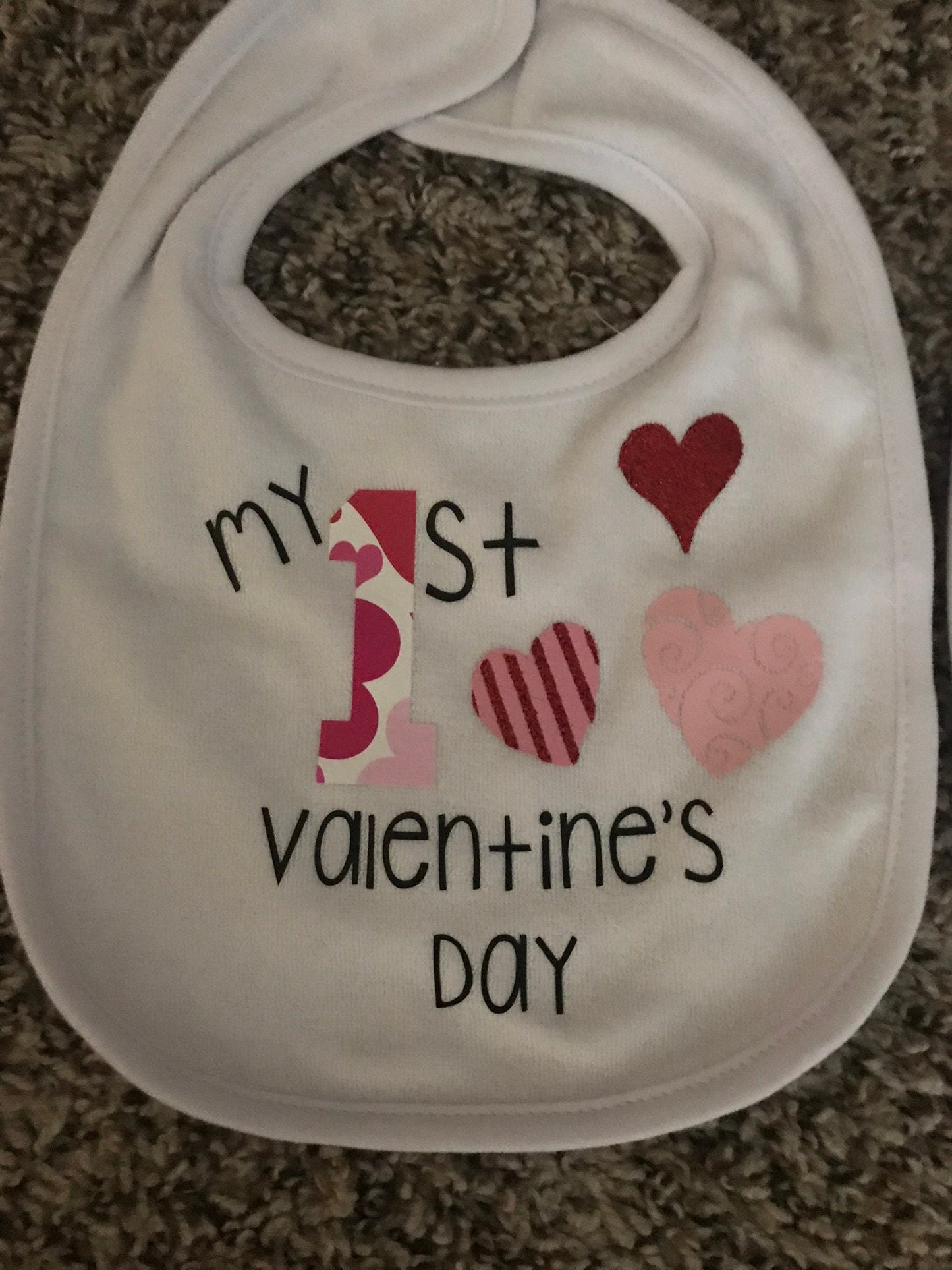 Baby's First Valentine's Day Bib
