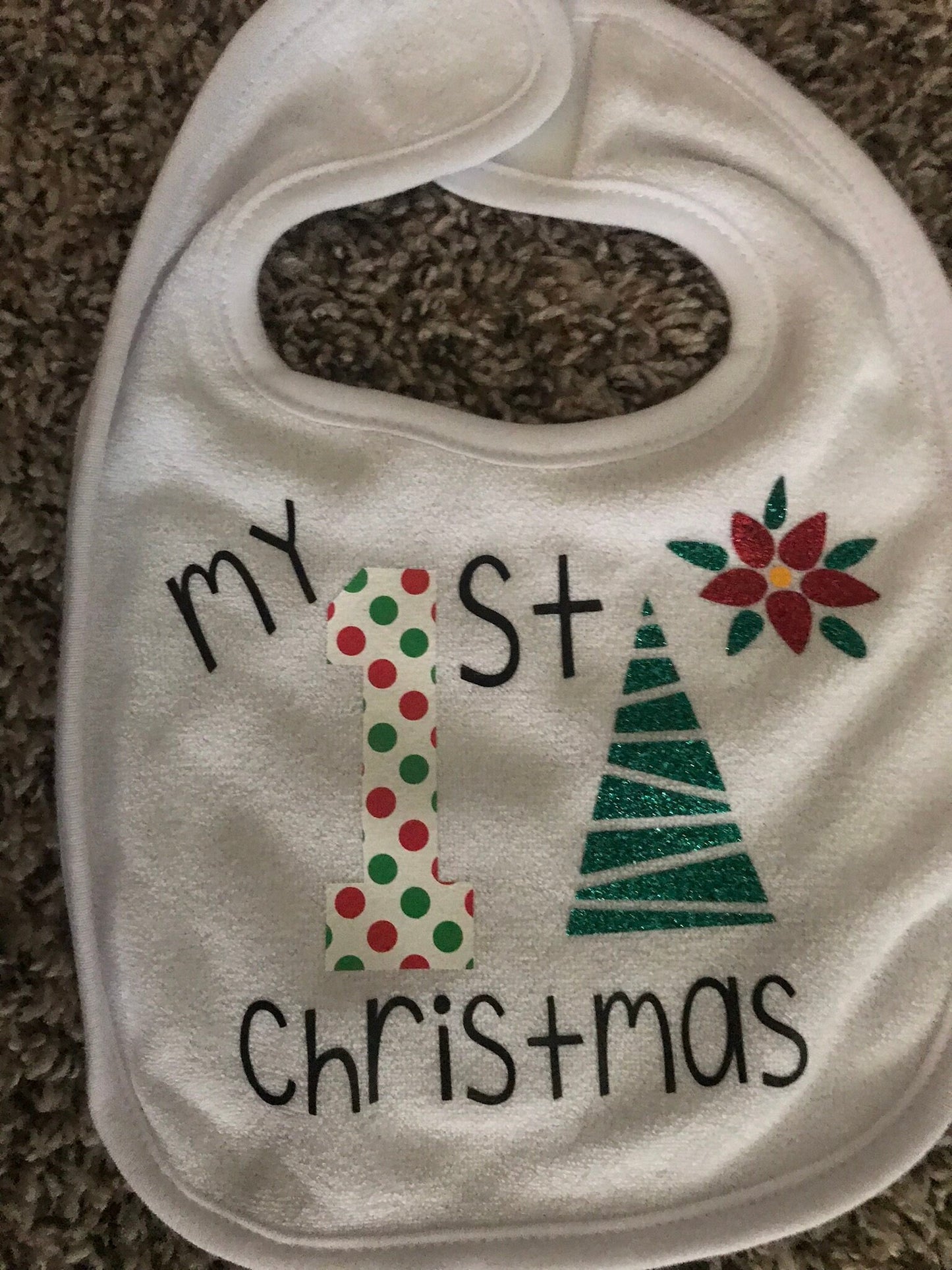 Baby's First Christmas Bib