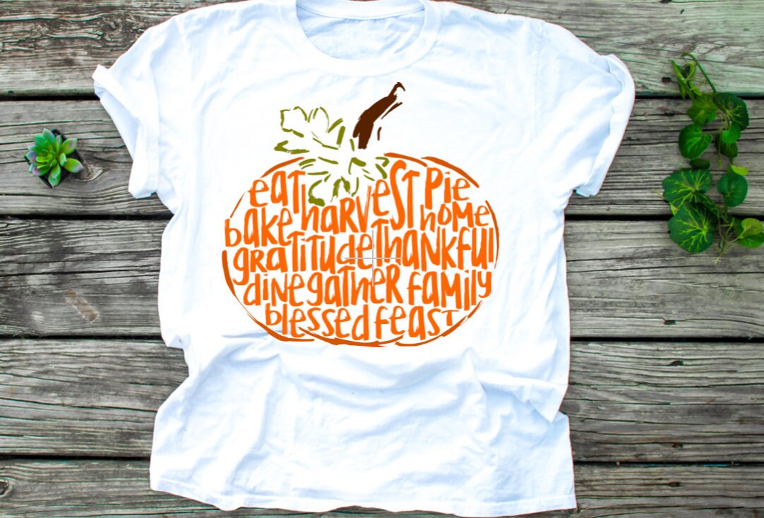 Distressed Harvest Pumpkin Shirt - Adult