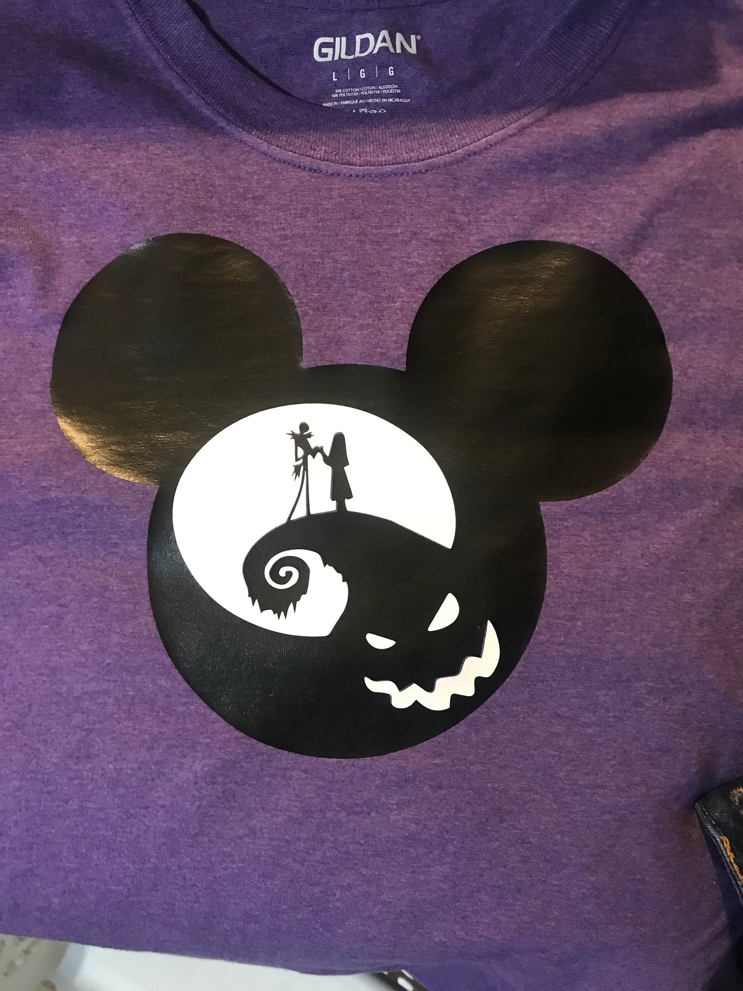 Nightmare Before Christmas Mickey Ears Shirt- Adult