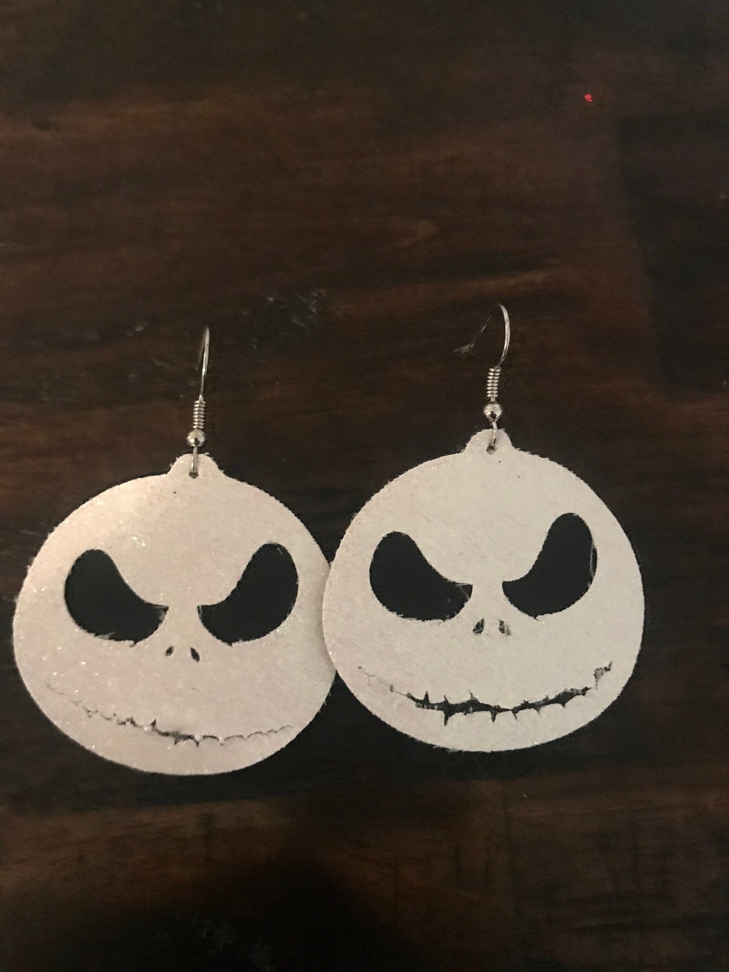 Jack Skellington Faux Leather Earrings