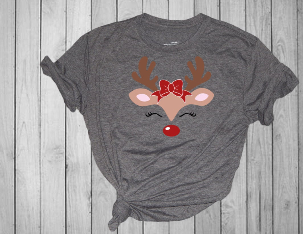 Reindeer with a Bow - Adult Shirt