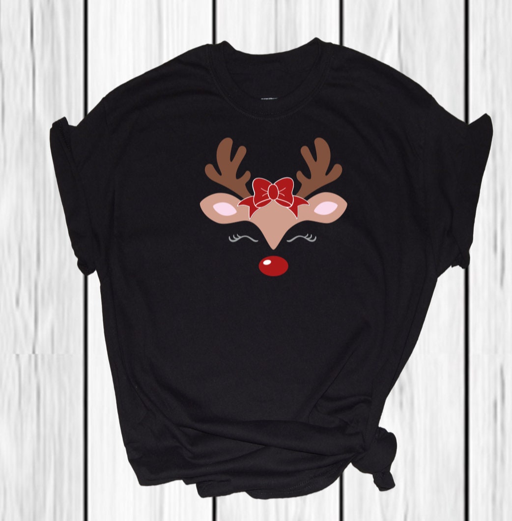 Reindeer with a Bow - Adult Shirt