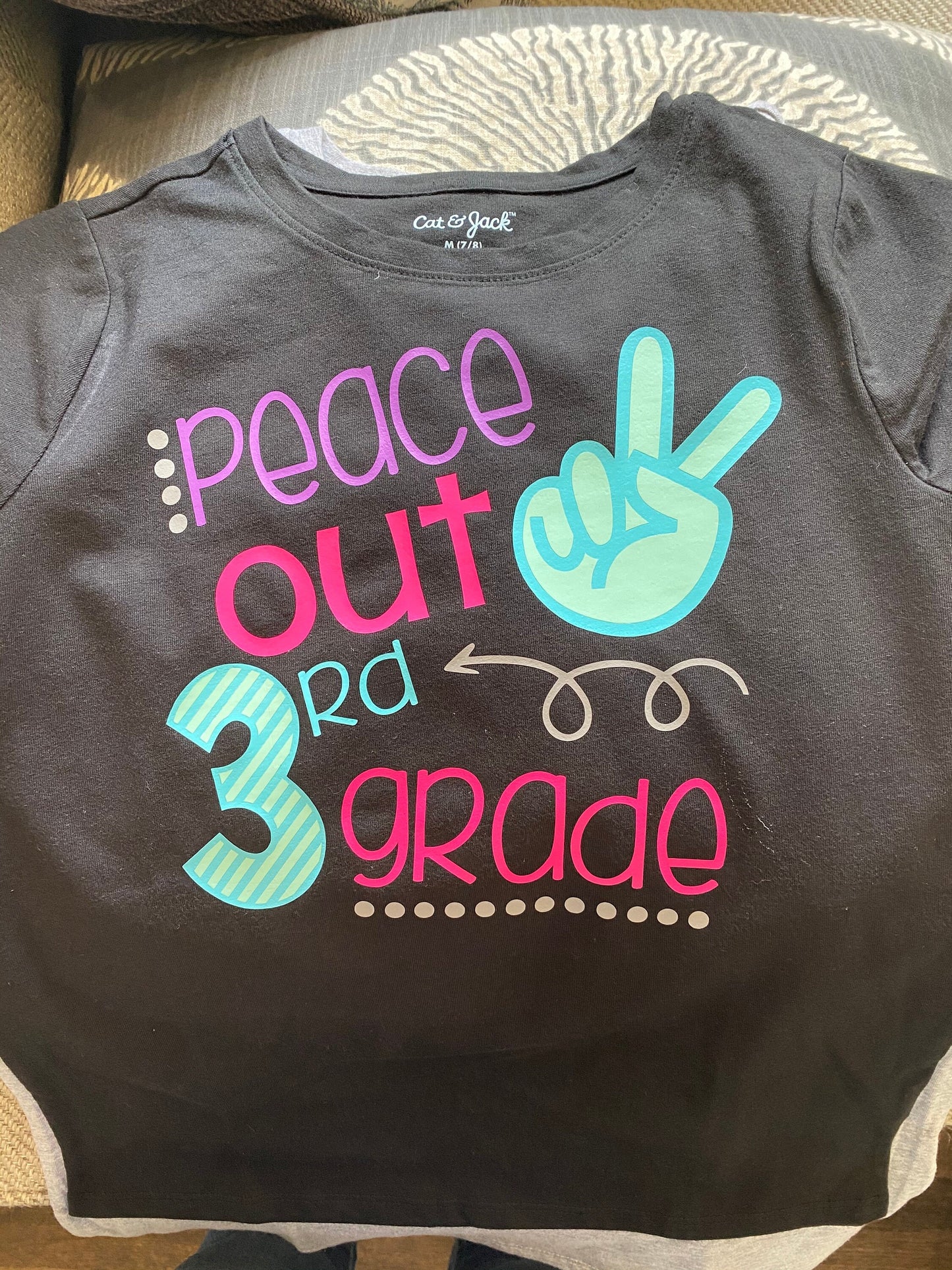 Peace out "insert grade" - End of School Shirt