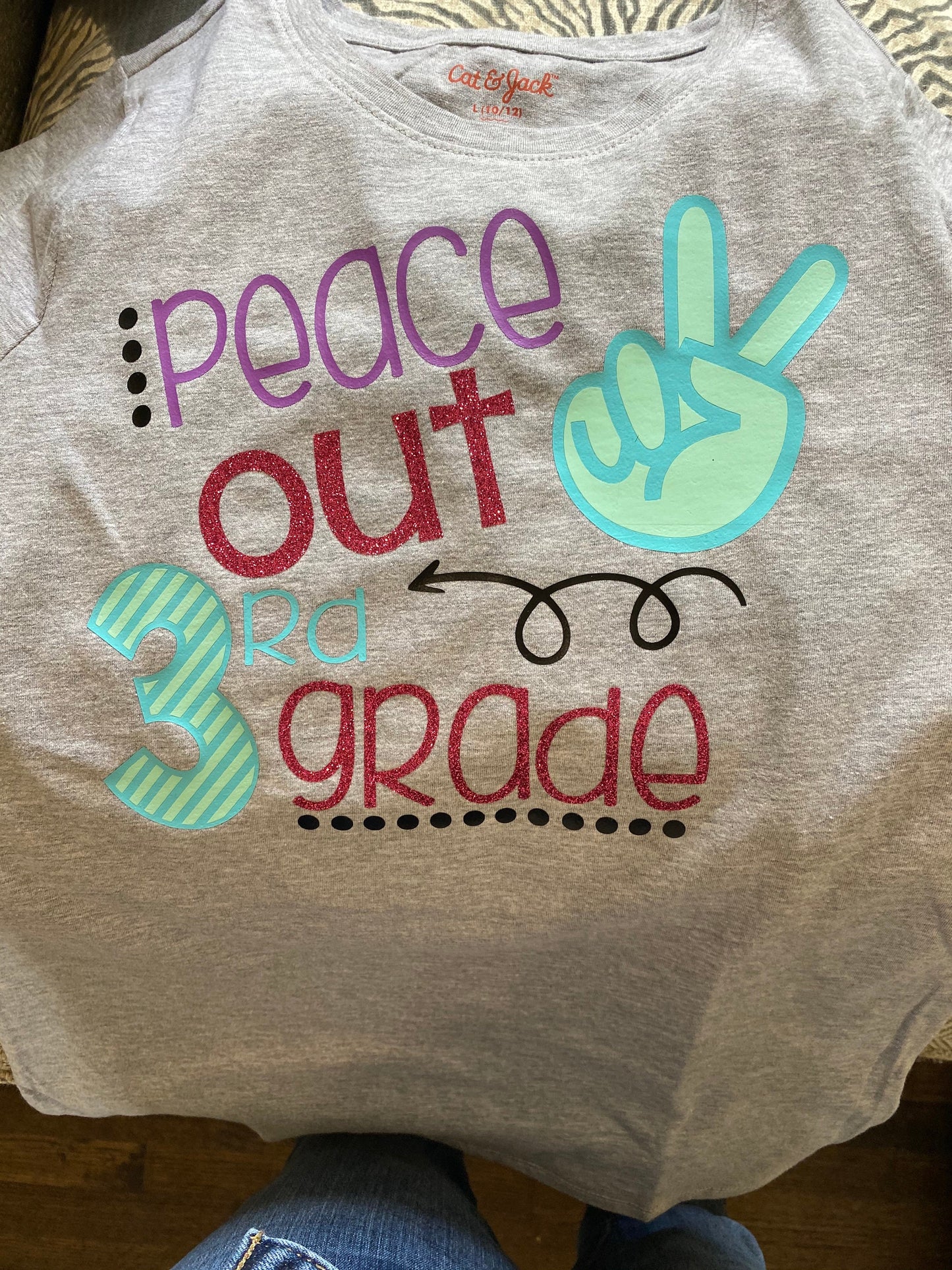Peace out "insert grade" - End of School Shirt