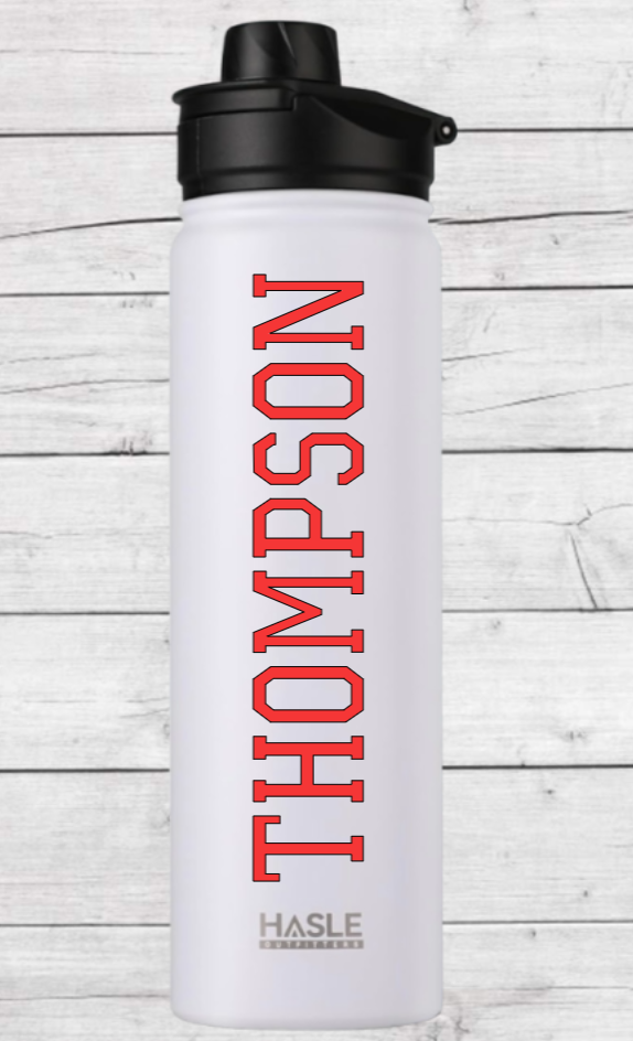 Mustang Soccer 2023-2024 Double Wall Stainless Steel White 22 Oz Water Bottle