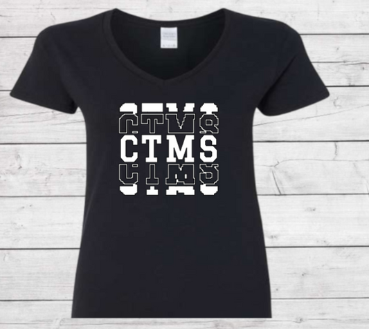 Gamer CTMS - CTMS Spirit Wear Cotton T-shirt - Women's V-Neck