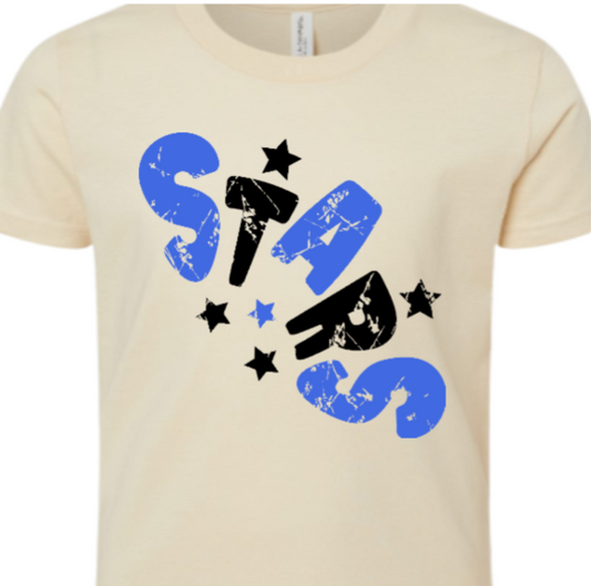 Stars Retro - Adult Cotton V-Neck T-Shirt