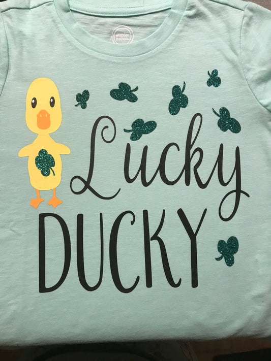 Lucky Ducky St. Patrick's Day Girls Shirt