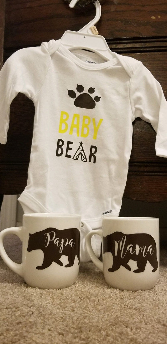 Papa Bear, Mama Bear, and Baby Bear Set