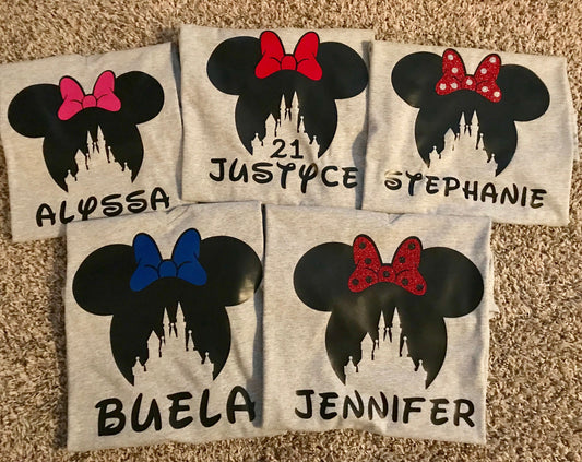 Family Disney Vacation Shirts (Front Only)