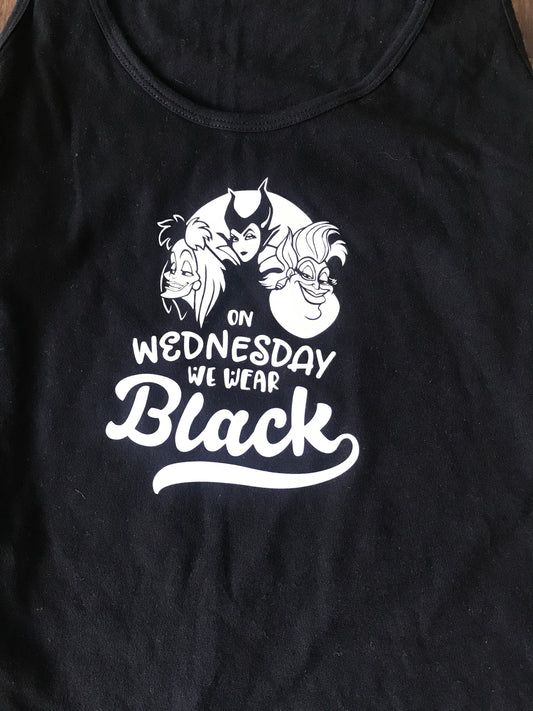 On Wednesday We Wear Black - Disney Villans Adult Shirts
