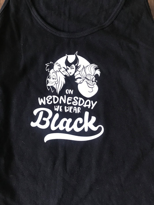 On Wednesday We Wear Black - Disney Villains Child Shirts