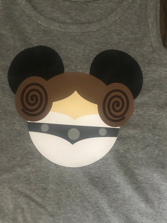 Princess Leia Mickey Ears Shirt - Adult