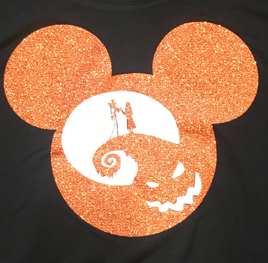 Nightmare Before Christmas Mickey Ears Shirt- Adult