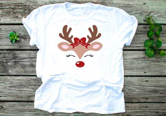 Reindeer with a Bow - Adult Shirt